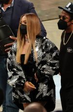 BEYONCE and Jay-Z at Milwaukee Bucks vs Brooklyn Nets Game in New York 06/05/2021