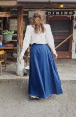 BLANCA BLANCO on the Set of a Western Themed Photoshoot in Montana 06/07/2021