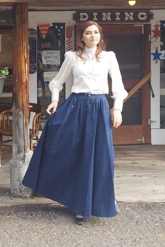 BLANCA BLANCO on the Set of a Western Themed Photoshoot in Montana 06/07/2021