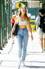 CANDICE SWANEPOEL in Tights Denim Out in New York 06/10/2021
