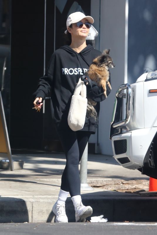 CARA SANTANA Out with Her Dog in Los Angeles 06/03/2021