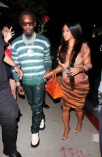 CARDI B at BOA Steakhouse in West Hollywood 06/27/2021