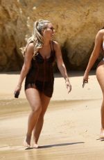 CHLOE FERRY and BETHAN KERSHAW in Bikinis at a Beach in Albufeira 06/01/2021