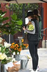 CHRISTINA and KATHERINE SCHWARZENEGGER Buys Flowers in Los Angeles 06/07/2021