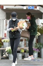 CHRISTINA and KATHERINE SCHWARZENEGGER Buys Flowers in Los Angeles 06/07/2021