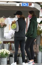 CHRISTINA and KATHERINE SCHWARZENEGGER Buys Flowers in Los Angeles 06/07/2021