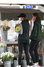 CHRISTINA and KATHERINE SCHWARZENEGGER Buys Flowers in Los Angeles 06/07/2021