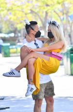 COURTNEY STODDEN and Chris Sheng Out in Los Angeles 06/04/2021