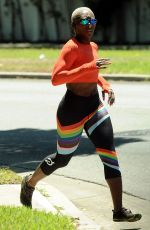 CYNTHIA ERIVO Out Jogging in West Hollywood 06/25/2021