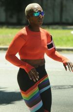 CYNTHIA ERIVO Out Jogging in West Hollywood 06/25/2021