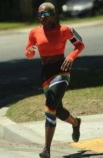 CYNTHIA ERIVO Out Jogging in West Hollywood 06/25/2021