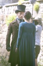 DAKOTA JOHNSON and Cosmo Jarvis on the Set of Persuasion in Bath 06/23/2021