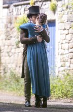 DAKOTA JOHNSON and Cosmo Jarvis on the Set of Persuasion in Bath 06/23/2021