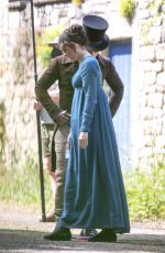 DAKOTA JOHNSON and Cosmo Jarvis on the Set of Persuasion in Bath 06/23/2021