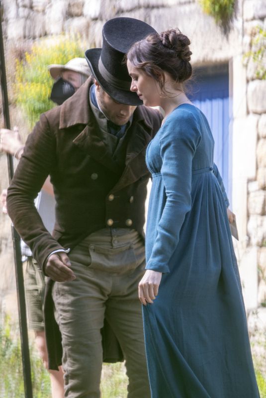 DAKOTA JOHNSON and Cosmo Jarvis on the Set of Persuasion in Bath 06/23/2021