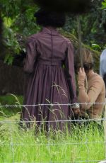 DAKOTA JOHNSON and NIKKI AMUKA-BIRD on the Set of Netflix Adaptation of Persuasion in Salisbury 06/12/2021