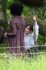 DAKOTA JOHNSON and NIKKI AMUKA-BIRD on the Set of Netflix Adaptation of Persuasion in Salisbury 06/12/2021