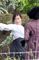 DAKOTA JOHNSON and NIKKI AMUKA-BIRD on the Set of Netflix Adaptation of Persuasion in Salisbury 06/12/2021