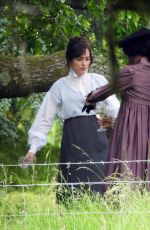 DAKOTA JOHNSON and NIKKI AMUKA-BIRD on the Set of Netflix Adaptation of Persuasion in Salisbury 06/12/2021
