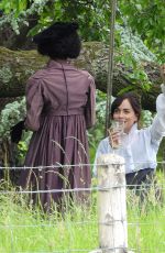DAKOTA JOHNSON and NIKKI AMUKA-BIRD on the Set of Netflix Adaptation of Persuasion in Salisbury 06/12/2021
