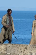 DAKOTA JOHNSON on the Set of Persuasion at Lyme Regis 06/15/2021