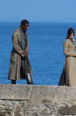 DAKOTA JOHNSON on the Set of Persuasion at Lyme Regis 06/15/2021