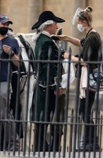 DAKOTA JOHNSON on the Set of Persuasion at Royal Crescent in Bath 06/24/2021