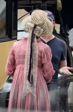 DAKOTA JOHNSON on the Set of Persuasion at Royal Crescent in Bath 06/24/2021