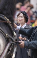 DAKOTA JOHNSON on the Set of Persuasion in Bath 06/25/2021