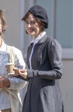 DAKOTA JOHNSON on the Set of Persuasion in Bath 06/25/2021