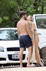 DELILAH HAMLIN in Bikini with Friends in Tulum 06/12/2021
