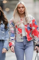 DEMI and CHLOE SIMS in Ripped Denims Leaves Boohoo Styling Event in London 06/29/2021