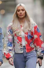 DEMI and CHLOE SIMS in Ripped Denims Leaves Boohoo Styling Event in London 06/29/2021