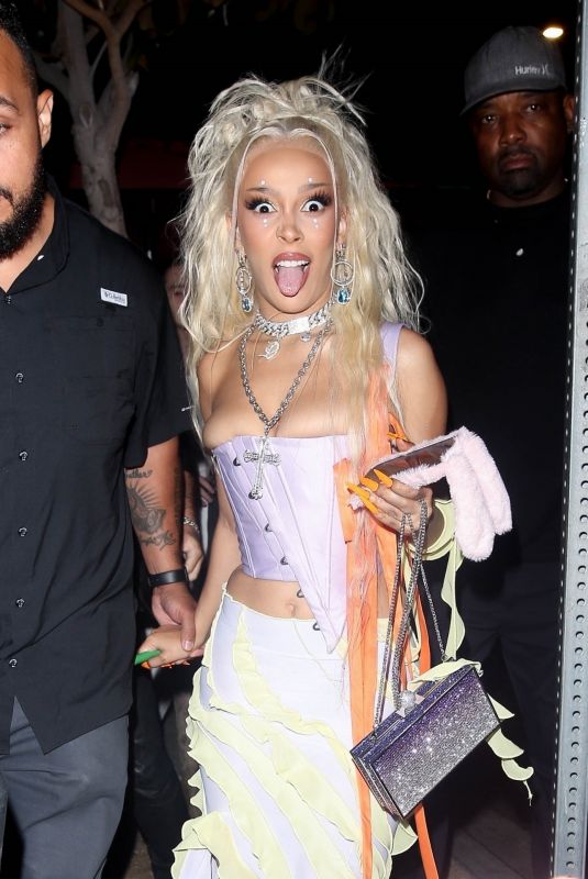 DOJA CAT Arrives at Her Planet Her Album Release Party in Los Angles 06/24/2021