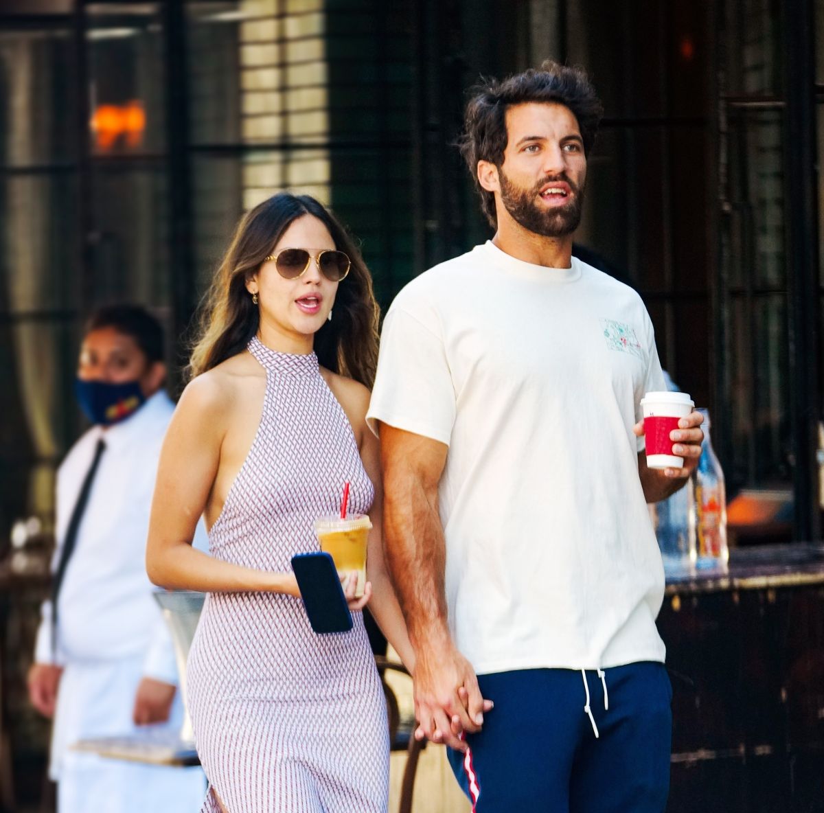EIZA GONZALEZ and Paul Rabil Out for Coffee in New York 06/21/2021 ...