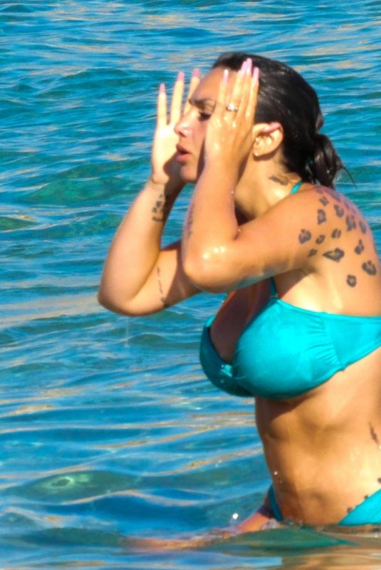 ELETTRA LAMBORGINI in Bikini at a Beach in Mykonos 06/18/2021