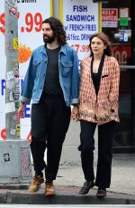 ELIZABETH OLSEN and Robbie Arnett Out in New York 06/16/2021