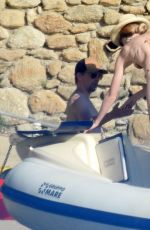 ELLE EVANS in Bikini on a Boat Trip at Skiathos Island 06/16/2021