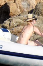 ELLE EVANS in Bikini on a Boat Trip at Skiathos Island 06/16/2021