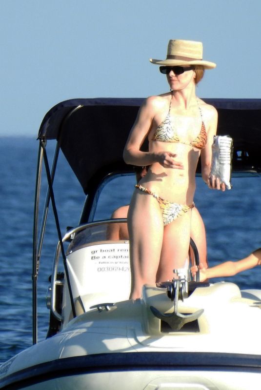 ELLE EVANS in Bikini on a Boat Trip at Skiathos Island 06/16/2021