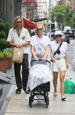 ELSA HOSK Leaves Balthazar after Having Lunch in New York 06/21/2021