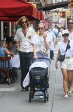 ELSA HOSK Leaves Balthazar after Having Lunch in New York 06/21/2021