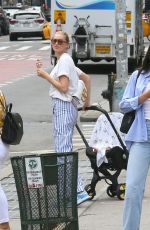 ELSA HOSK Leaves Balthazar after Having Lunch in New York 06/21/2021