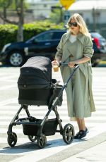 ELSA HOSK Out with Her Baby in Pasadena 06/06/2021