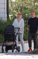 ELSA HOSK Out with Her Baby Tuulikki Near Her Home in Los Angeles 06/12/2021