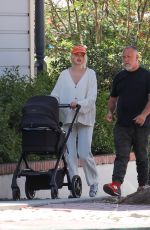 ELSA HOSK Out with Her Baby Tuulikki Near Her Home in Los Angeles 06/12/2021