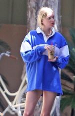 ELSA HOSK with a Construction Worker Outside of Her Home in Los Angeles 06/11/2021