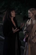 EMILY ALYN LIND and LAURA BENANTI on the Set of Gossip Girl in New York 06/06/2021
