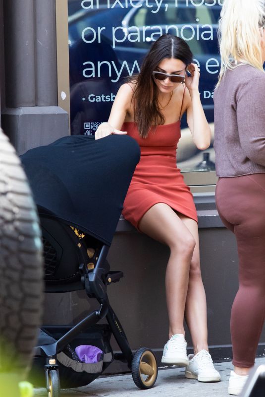 EMILY RATAJKOWSKI and Sebastian Bear-McClard Out with Their Baby on Father