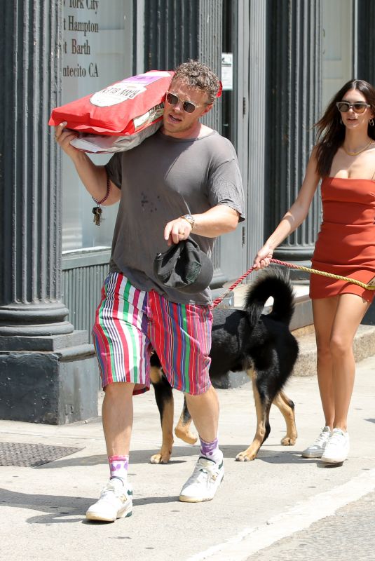 EMILY RATAJKOWSKI and Sebastian Bear McClard Out with Their Dog in New York 06/20/2021